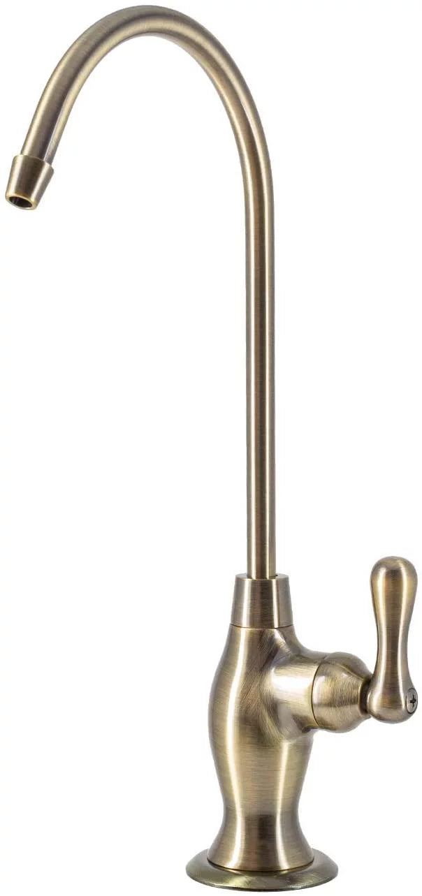 Metpure Water Filtration Faucet Antique Brass Vase Style Non Air Gap Reverse Osmosis Drinking Water Dispenser With Faucet Wrench