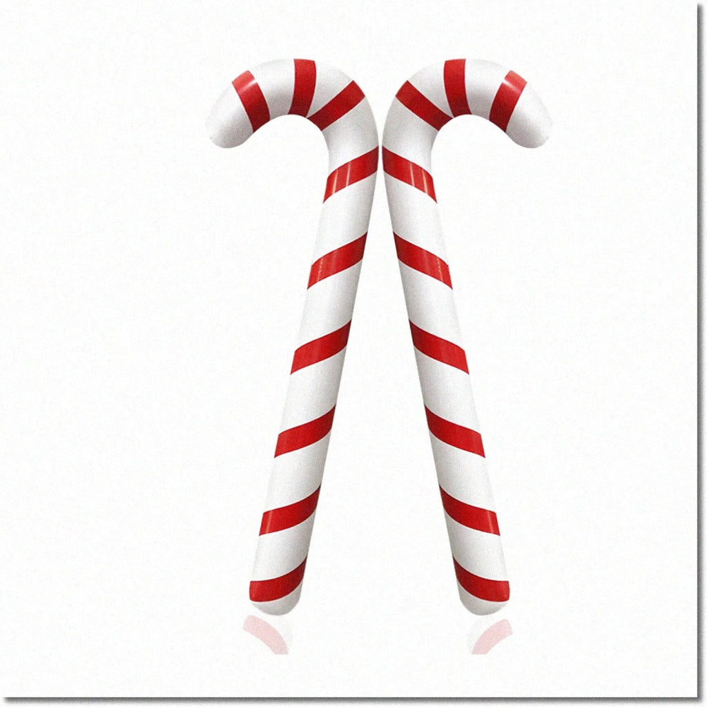 Jumbo Candy Cane Floats - 2 Pack Inflatable Balloons for Festive Pool Decorations and Outdoor Candy Cane Displays