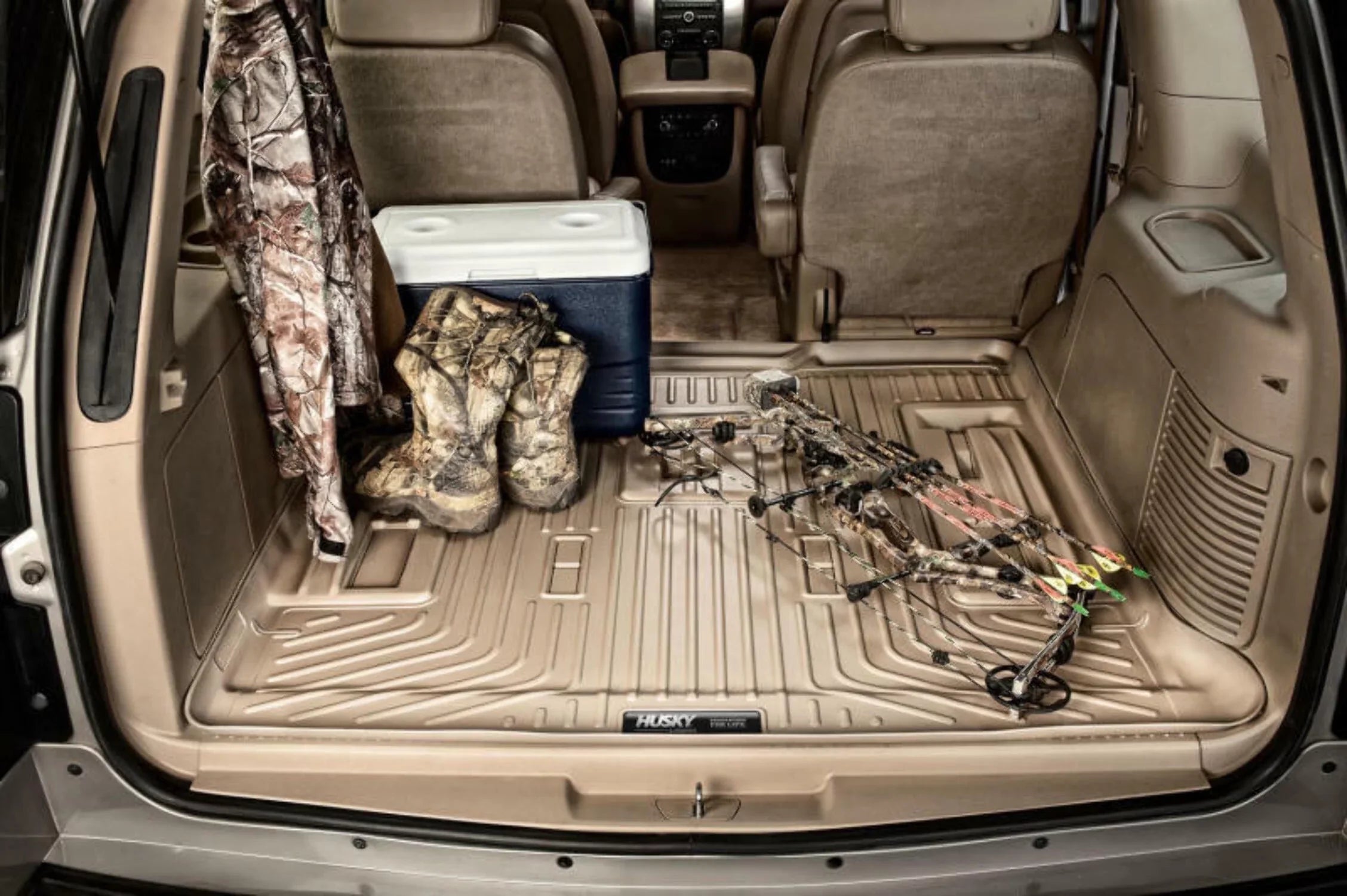 Husky by RealTruck Weatherbeater Series Cargo Liner Black Compatible with 07-12 Chevrolet Tahoe/07-12  Yukon; w/ or w/o 3rd row Seat