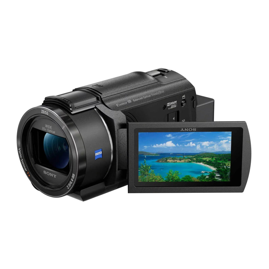 Sony -AX43 4K  Handyman Camcorder with Bag, Tripod and Accessory Bundle