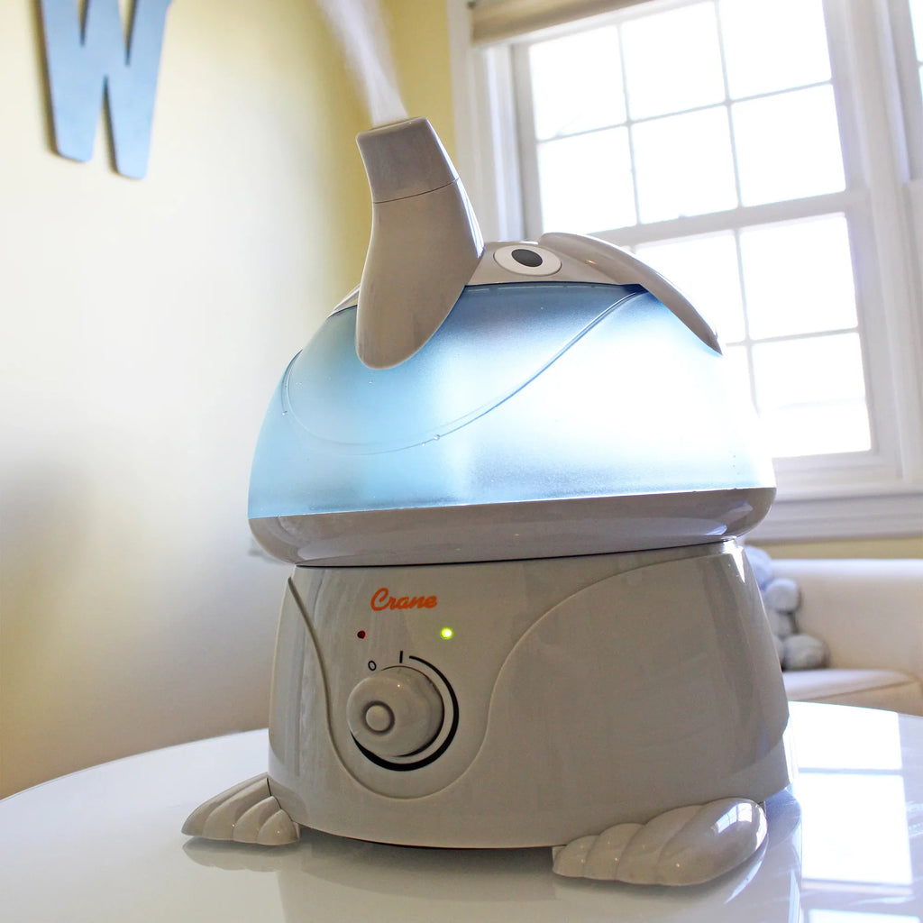 Crane Adorable Ultrasonic Cool Mist Humidifier, Elephant, 1 Gallon, -3186-1PK