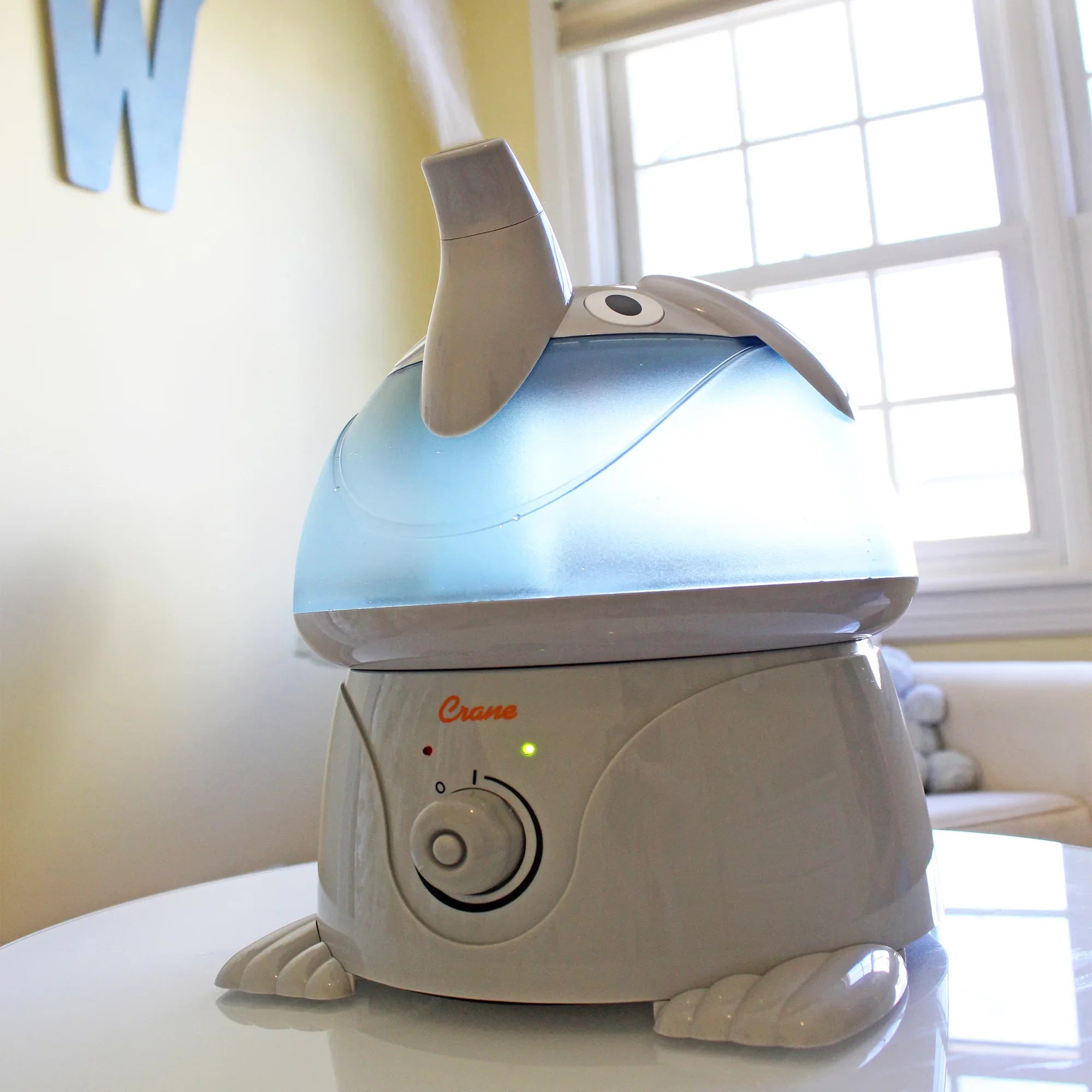 Crane Adorable Ultrasonic Cool Mist Humidifier, Elephant, 1 Gallon, -3186-1PK