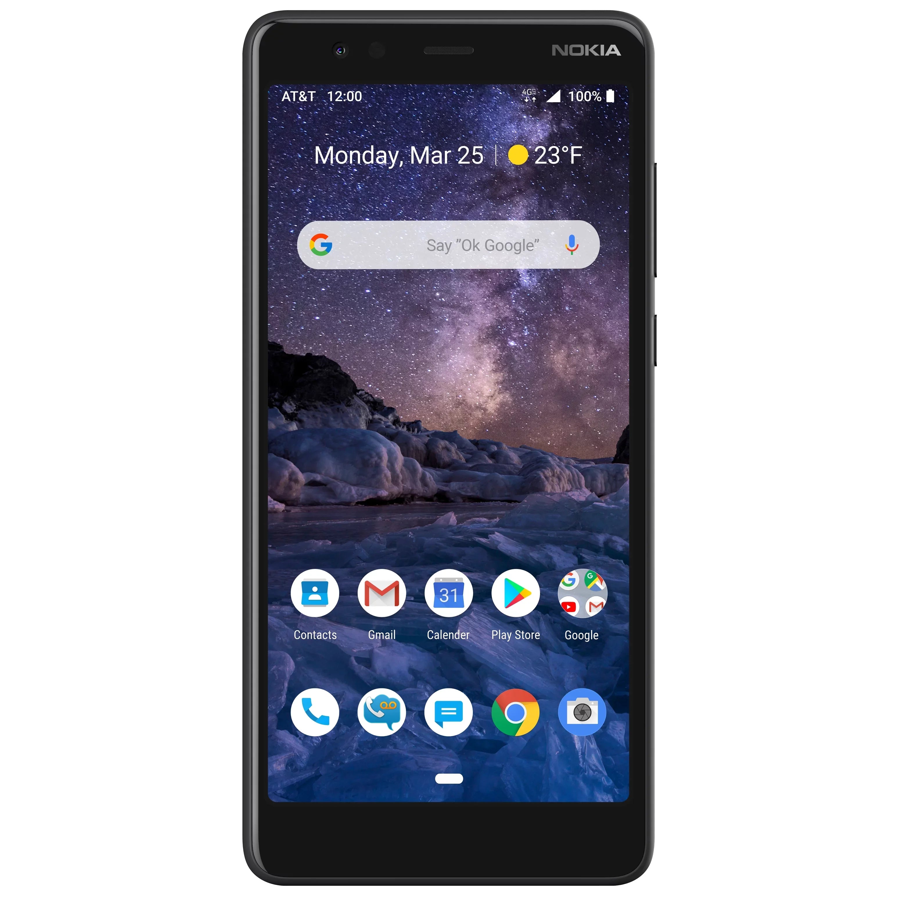 New Nokia 3.1 A 32GB -1140  Unlocked 4G  5.45 in   Display 2GB  8MP Camera Android One Smartphone - Black