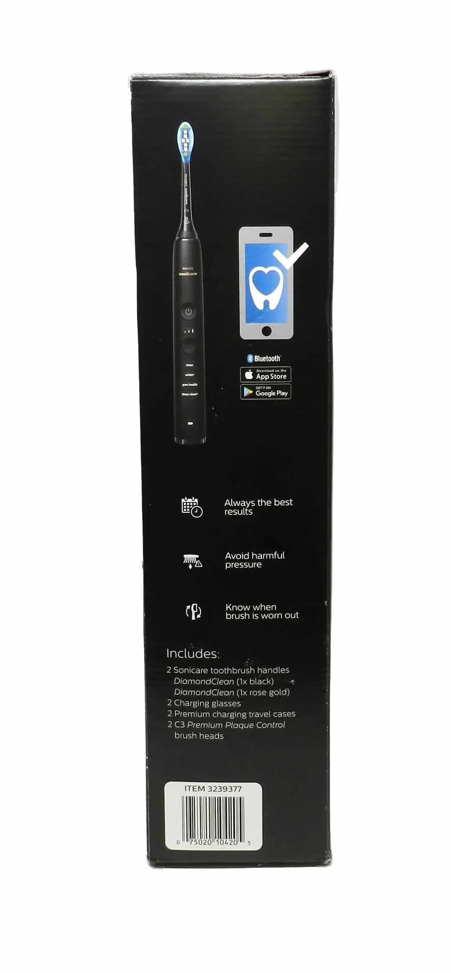 Philips Sonicare DiamondClean Connected Series Power Toothbrush Set (WhiteBlack)