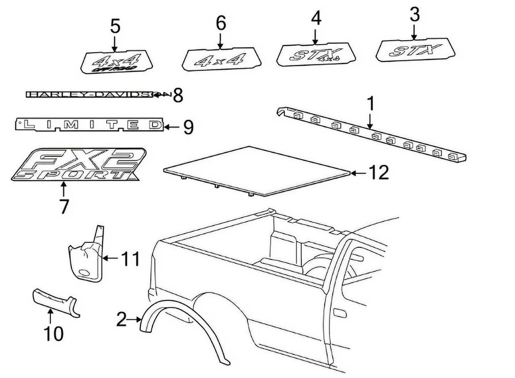 New Genuine Ford F-150 Truck Bed Molding Upper 5.5FT (2004)  4L3Z84291A41AAA
