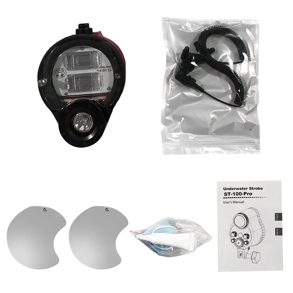 Sea frogs Flash lamp,Optic Cable Case Max. 100m/328ft 5600k St-100- Waterproof Max. 100m/328ft 5600k With Waterproof Max. 100m/328ft With Optic Cable 5600k With Optic Ainn Dsfen