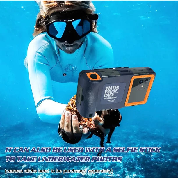 UrbanX Professional [15m/50ft] Swimming Diving Surfing Snorkeling Photo Video Waterproof Protective Case Underwater Housing for Panasonic Eluga I2 (2016) And all Phones Up to 6.9 Inch  with Lanyard