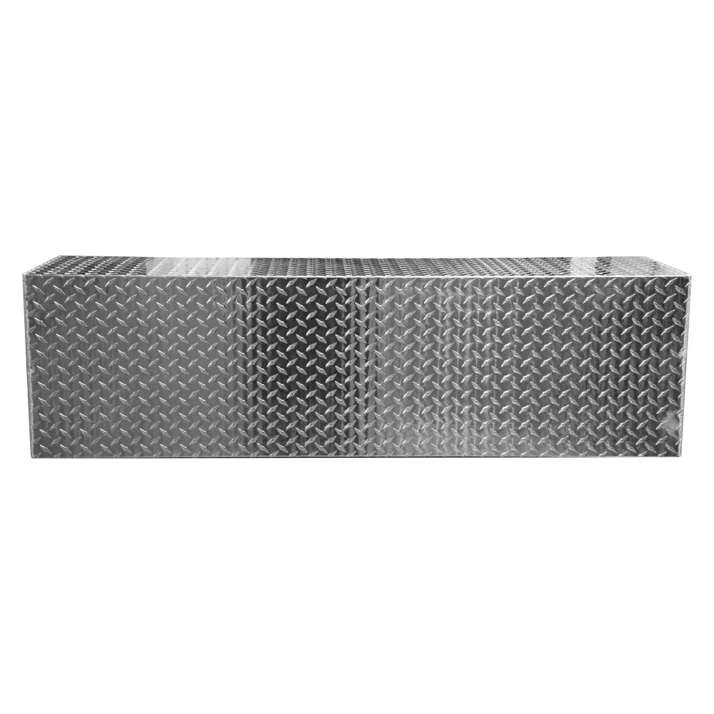 Extreme Max 5001.6427 Diamond Plated Aluminum Overhead Cabinet for Garage, Shop, Enclosed Trailer - 72", Silver