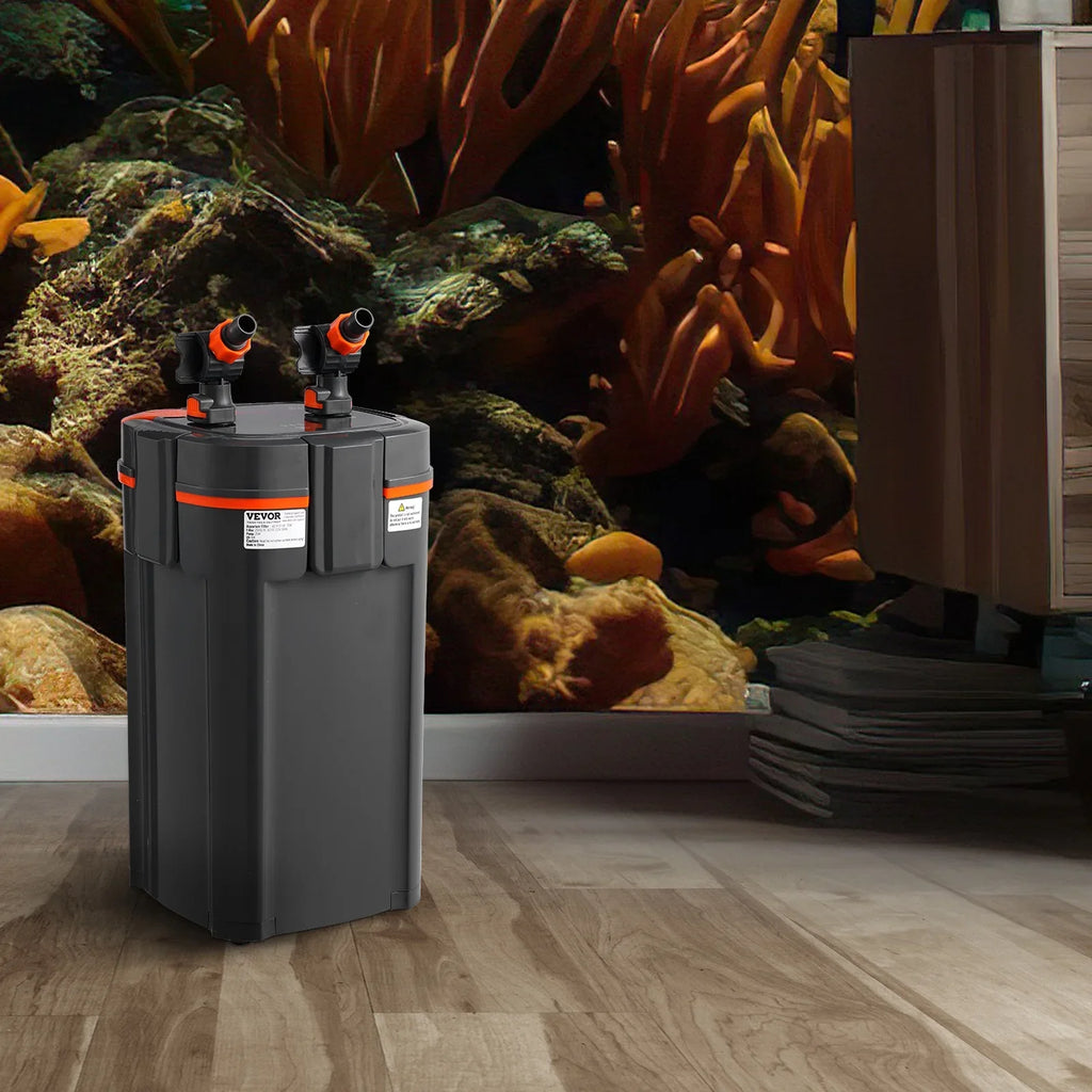 15w  Lamp 120 Gallon Aquarium Canister Filter Fish Tank Quiet