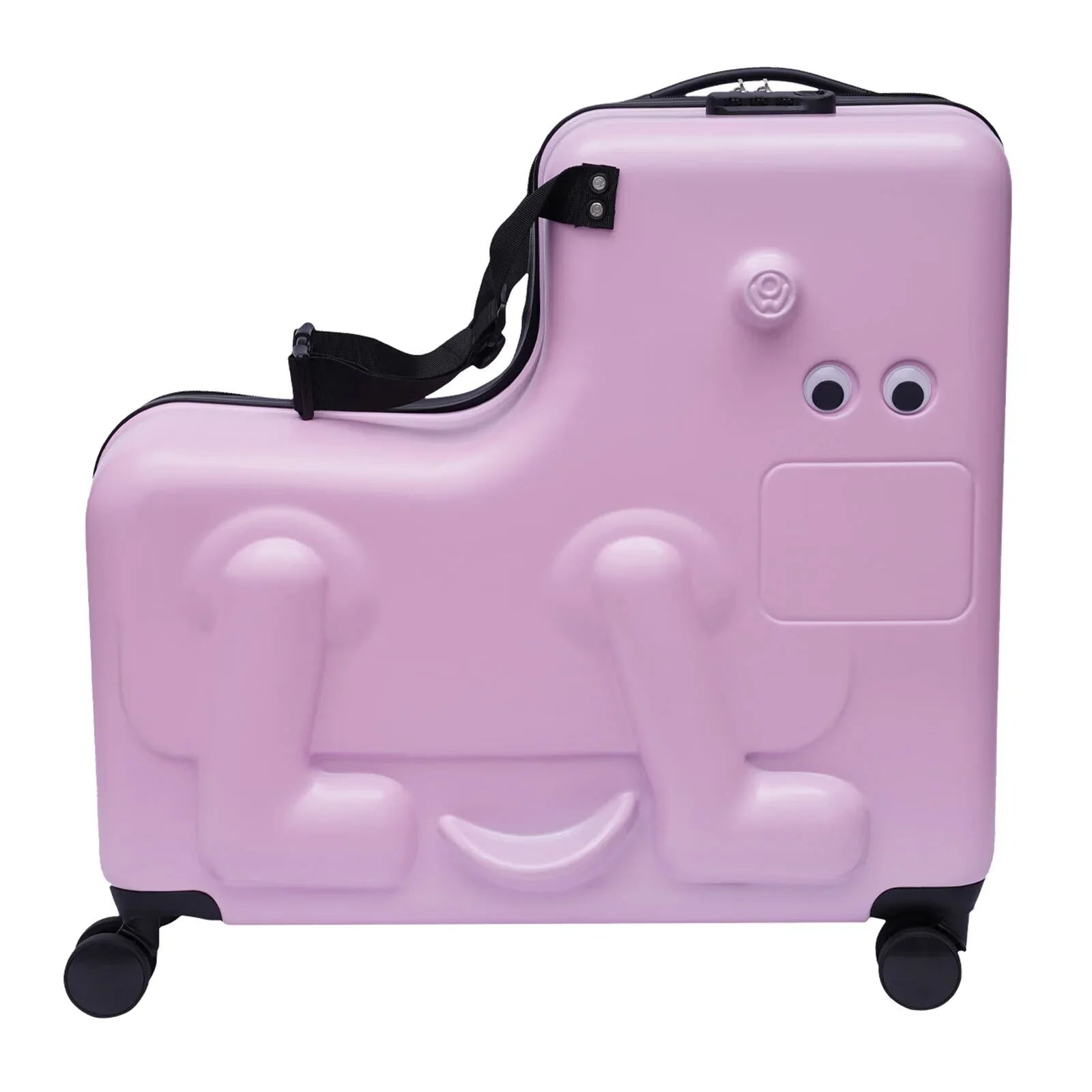 Wuzstar 24" Kid's Ride-on Travel Suitcase Portable Universal Wheel Waterproof Luggage,+ Aged 4-12 Years(Pink)