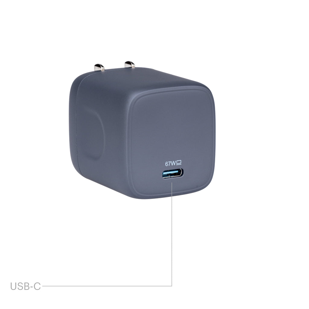 onn.  67W Laptop Charger with 1 -C Port, Compatible for Apple,Dell,,Asus,Acer,Lenovo,Grey