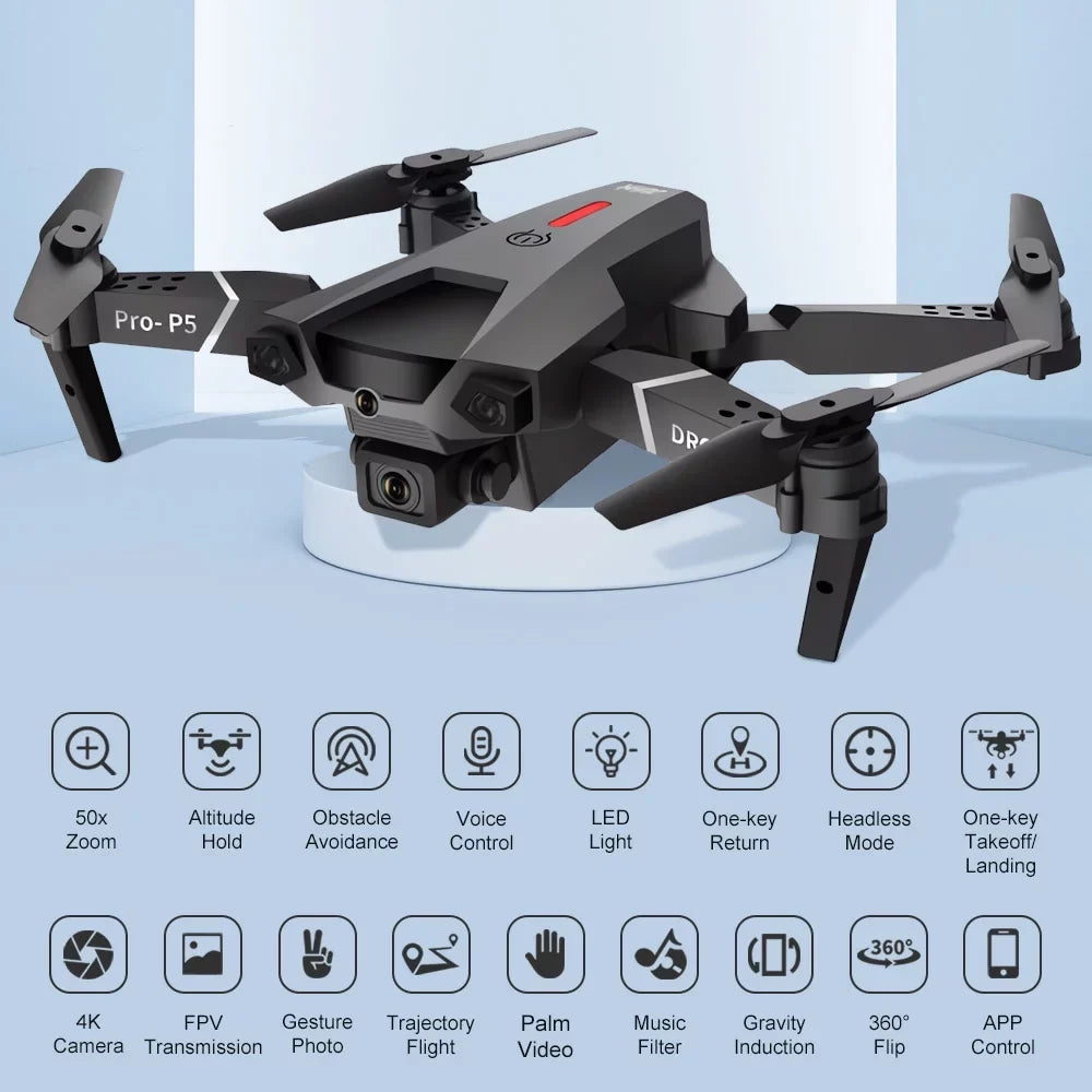 Drone with 4K Dual Camera for Adults and Kids, Foldable Mini Drone Beginners Toys with 3 Batteries for boys 8 - 10 years, Toys Gifts for Kids Ages 7 8 9 10 11 12 13 14 Year Old
