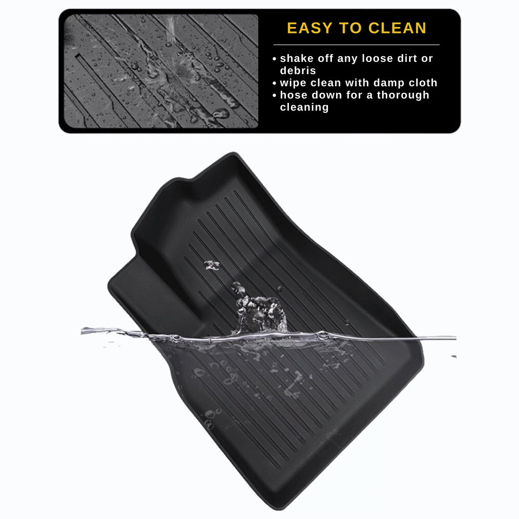 BunnyBird 6-Piece All Weather  Floor Mat Cargo Liner Trunk Mat for Tesla Model 3-5-Seater 2020-2023 Car Accessories