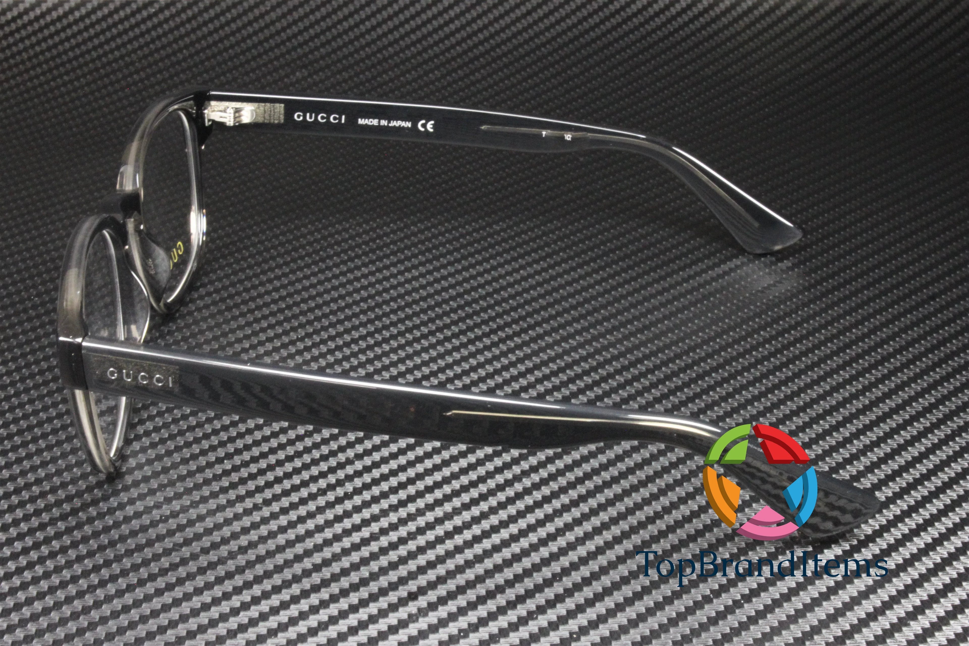 GG0927O 004 Rectangular Square Grey Shiny Demo Lens 49 mm Men's Eyeglasses