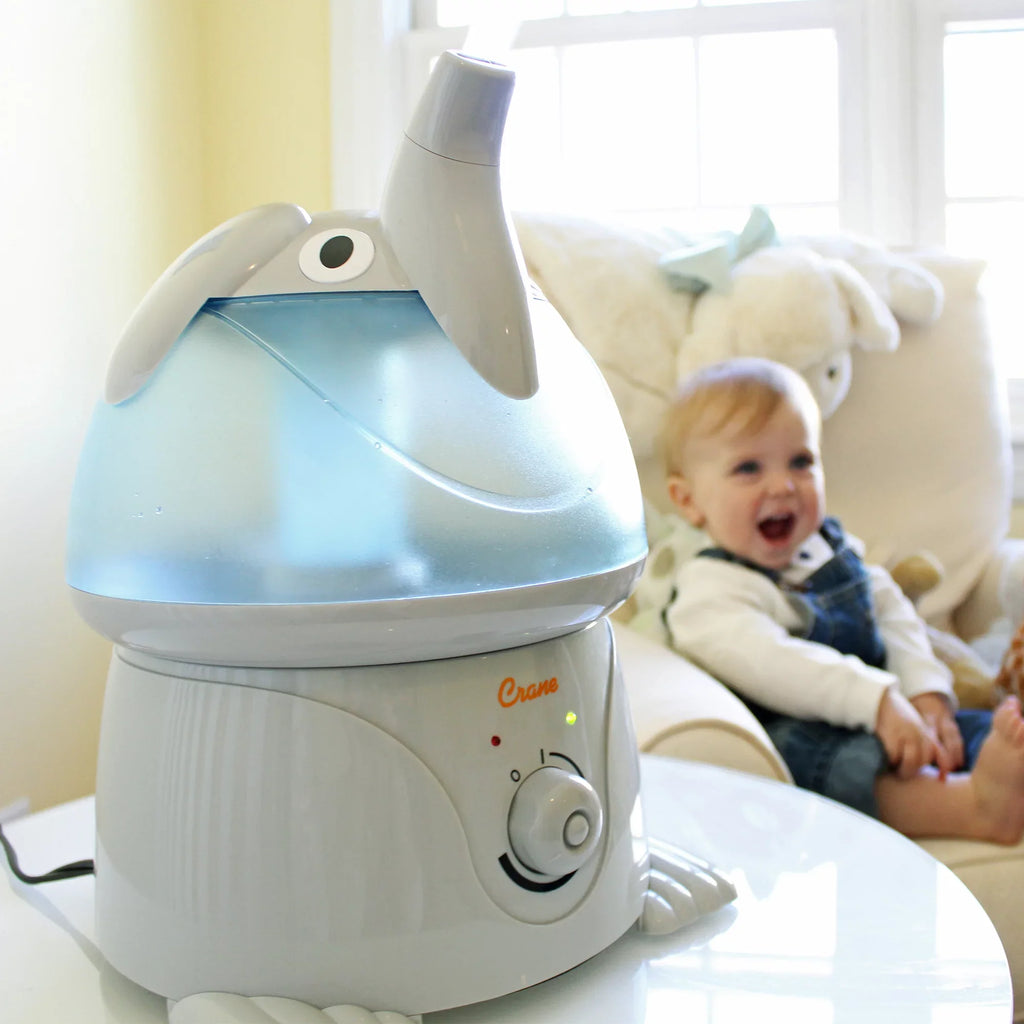 Crane Adorable Ultrasonic Cool Mist Humidifier, Elephant, 1 Gallon, -3186-1PK
