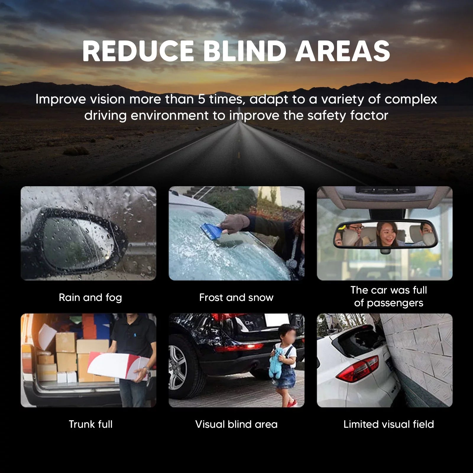 4K 12" Car Dash Cam Touch Screen with Rear View Mirror Camera Waterproof  Video Recorder Night Vision Motion Detection G-Sensor