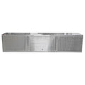 Extreme Max 5001.6427 Diamond Plated Aluminum Overhead Cabinet for Garage, Shop, Enclosed Trailer - 72", Silver
