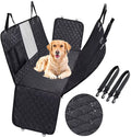 Dog Car Seat Covers with Mesh Window, Waterproof Dog Cover Back Seat, Scratchproof Dog Car Hammock Dogs Protection Cover for Cars SUVs & Trucks