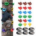 Brizi Living 18 Tree Climbing Holds and 6 Sturdy Ratchet Straps for Kids Tree Climbing, Large Climbing Rocks for Outdoor Warrior Obstacle Course Training