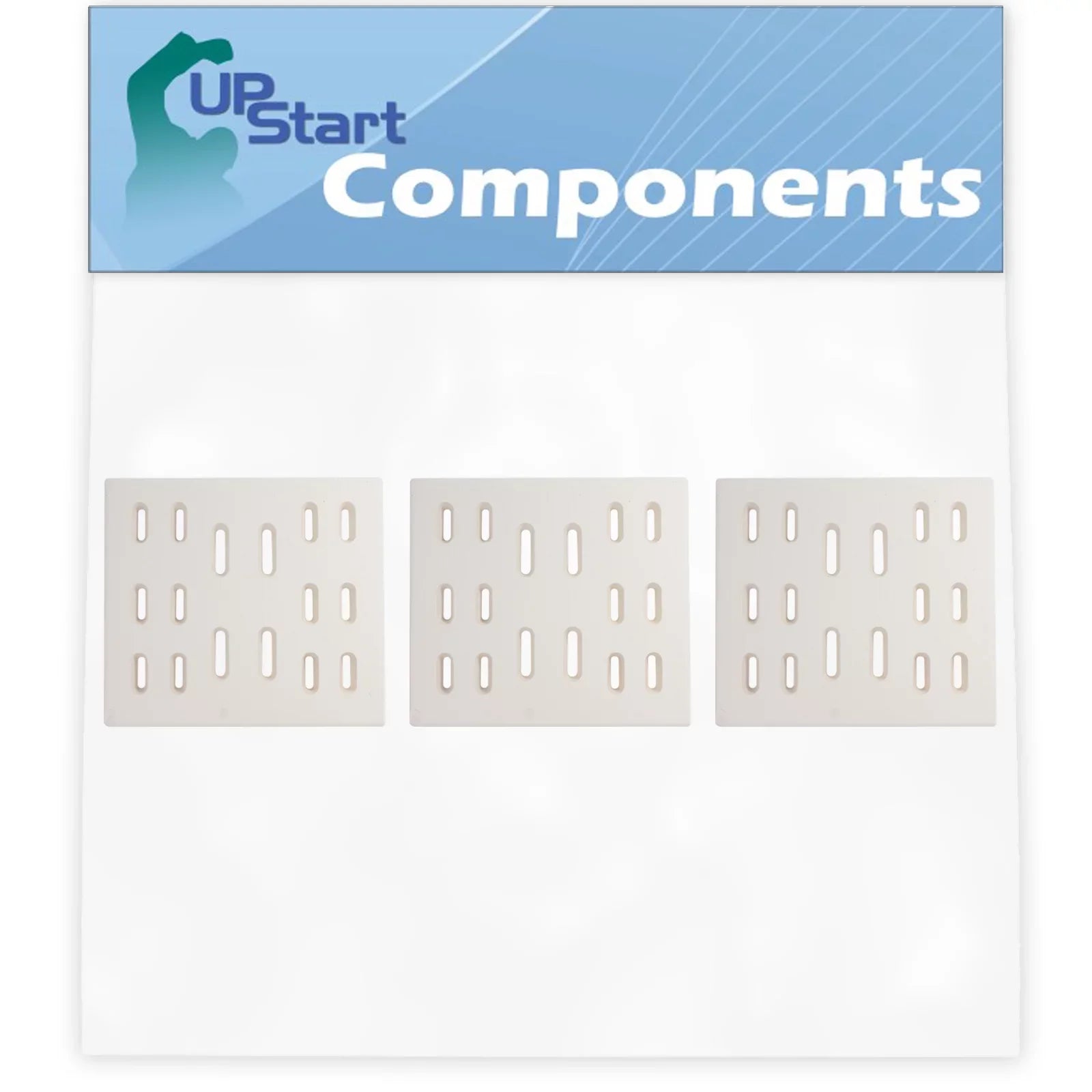 3-Pack  Grill Heat Shield Plate Tent Replacement Parts for Bakers Chefs 9905TB - Compatible Barbeque Ceramic Flame Tamer, Guard, Deflector, Flavorizer Bar, Vaporizer Bar, Burner Cover 8"