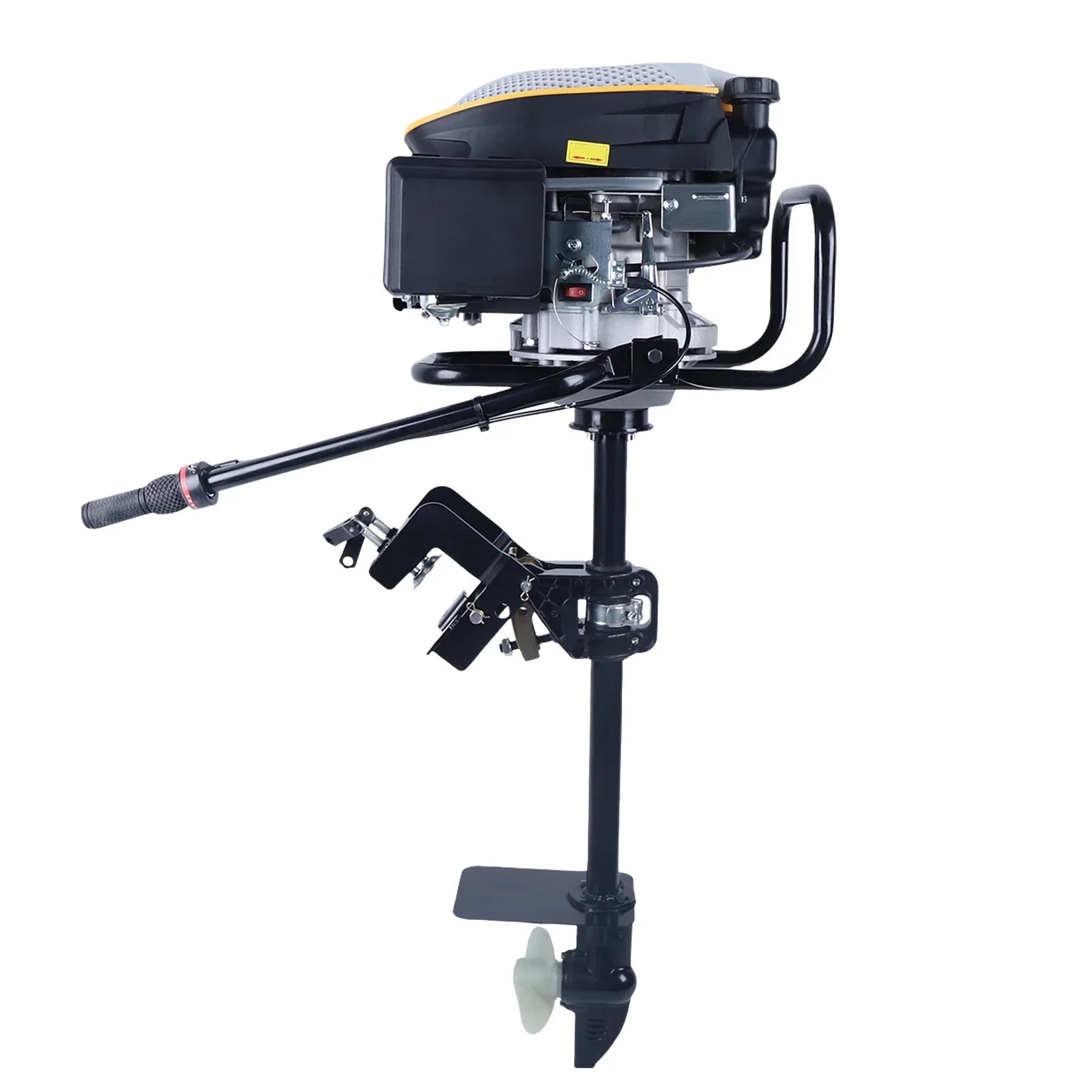 4 Stroke 4.3KW Outboard Engine,225CC Air Cooling System Outboard Boat Motor Heavy Duty Outboard Motor Propeller Boat Engine