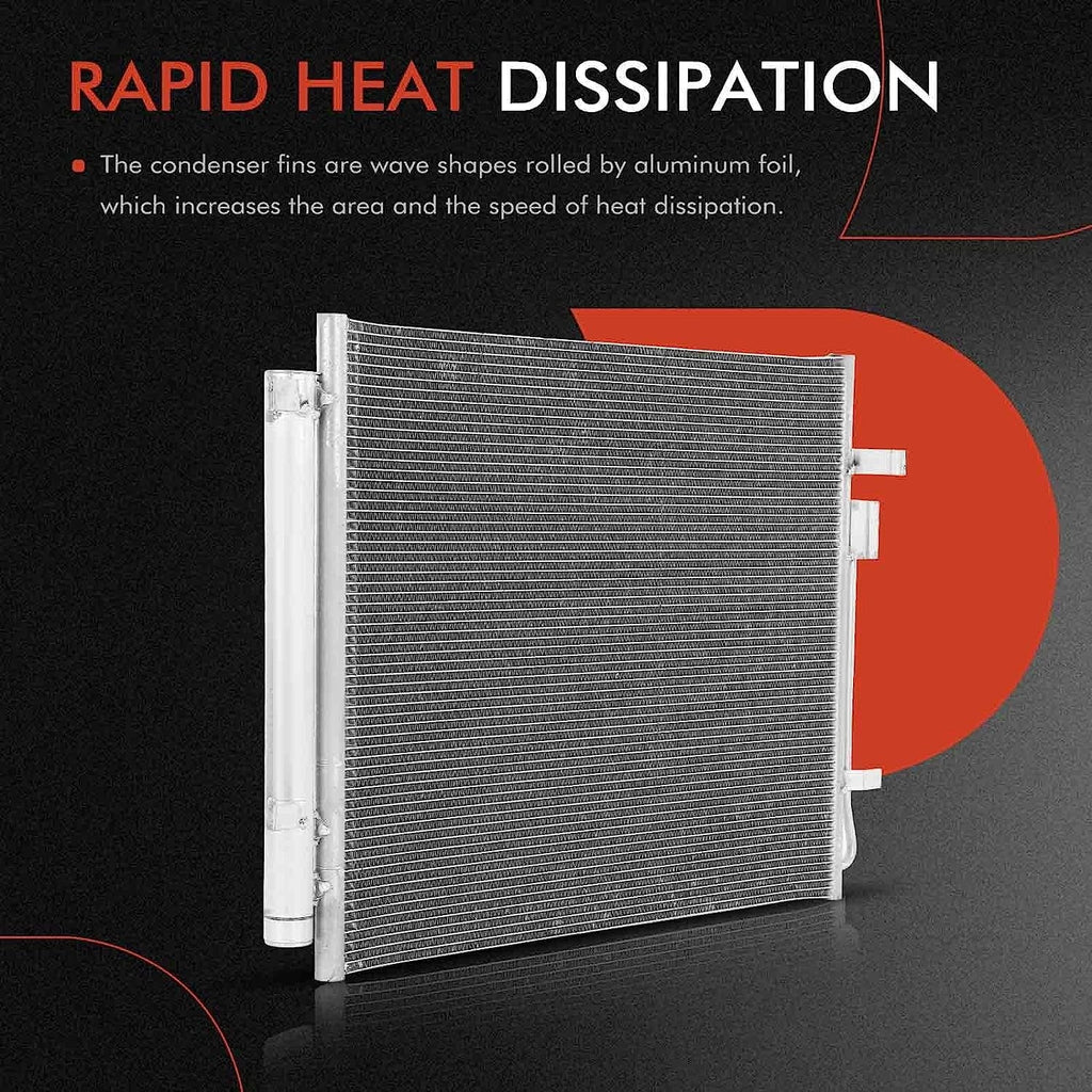 A-Premium Air Conditioning A/C Condenser Compatible with Kia Sorento 2021-2022 & Hyundai Santa Fe 2021-2022, Santa Cruz 2022, 2.5L, Replace# 97606Q5250