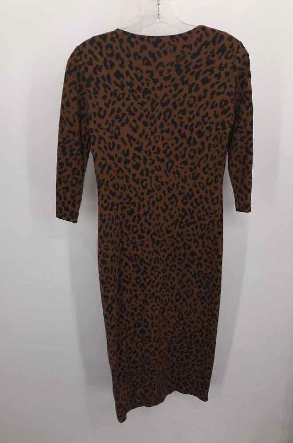 Pre-Owned Diane Von Furstenberg Brown Size  Printed Maxi Long Sleeve Dress