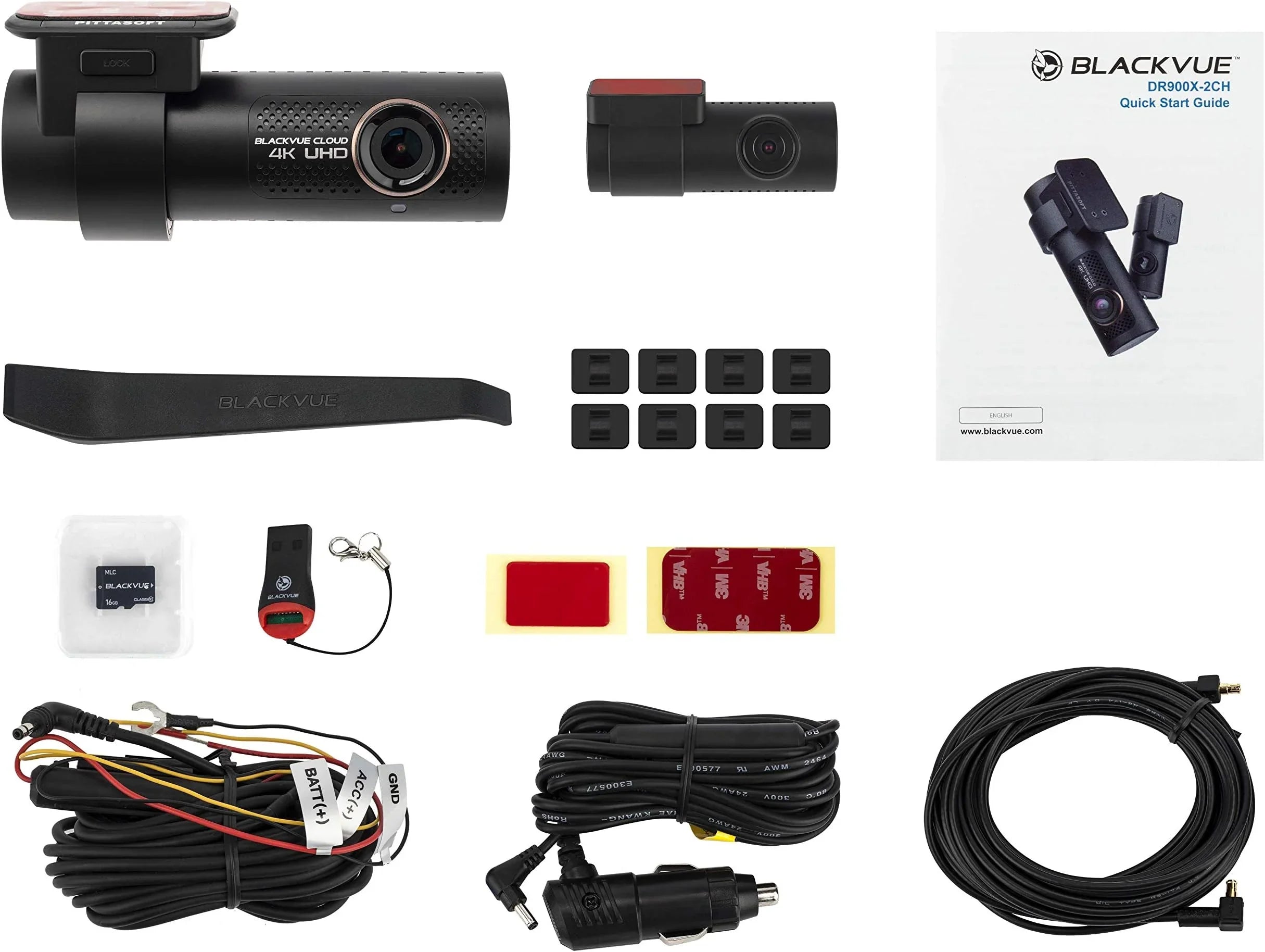 BlackVue DR900X-2CH Plus with 32GB microSD Card 4K  Cloud Dashcam,Parking Mode Voltage Monitor