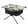 Cute Cat Footprint Camping Folding Table Portable Beach Table with Storage Bag Compact Picnic Table for Outdoor Travel Fishing