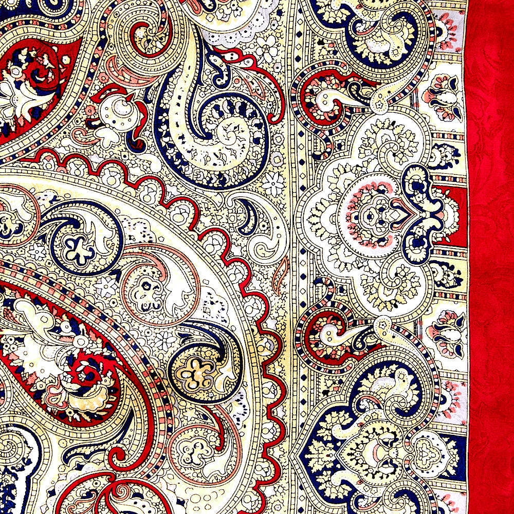 Paisley Scarlet Brown Wild Rag
