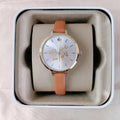 kate spade KSW9047 new york metro three-hand brown leather watch