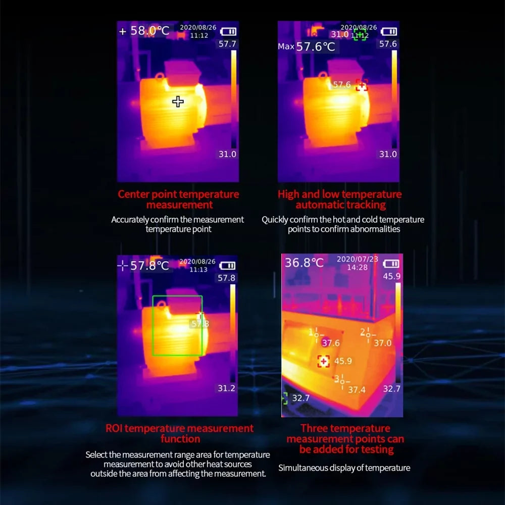 Daakro -T UTi260B Handheld Thermal Imager Camera  Infrared Thermometer Imaging