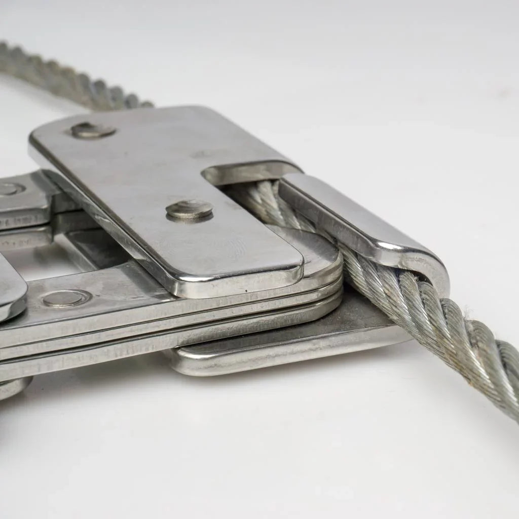 Rock Climbing Rope Grab Rock Climbing Fall Rope Riser Clamp Hardware, Stainless Steel, Ultralight - for 10mm Rope