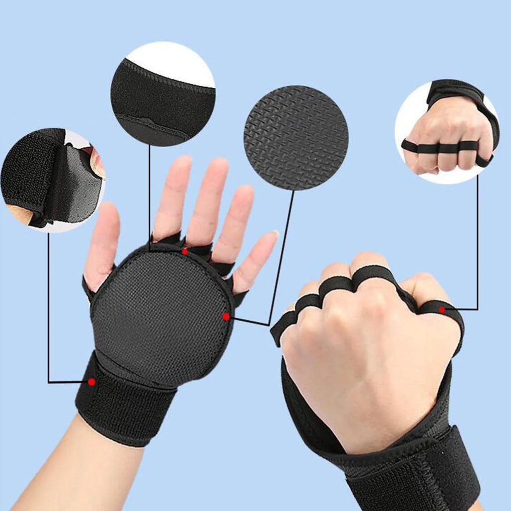 Tnarru 5xGymnastics Hand Grips Power Lifting Grips for Shrugs Deadlifting Kettlebells