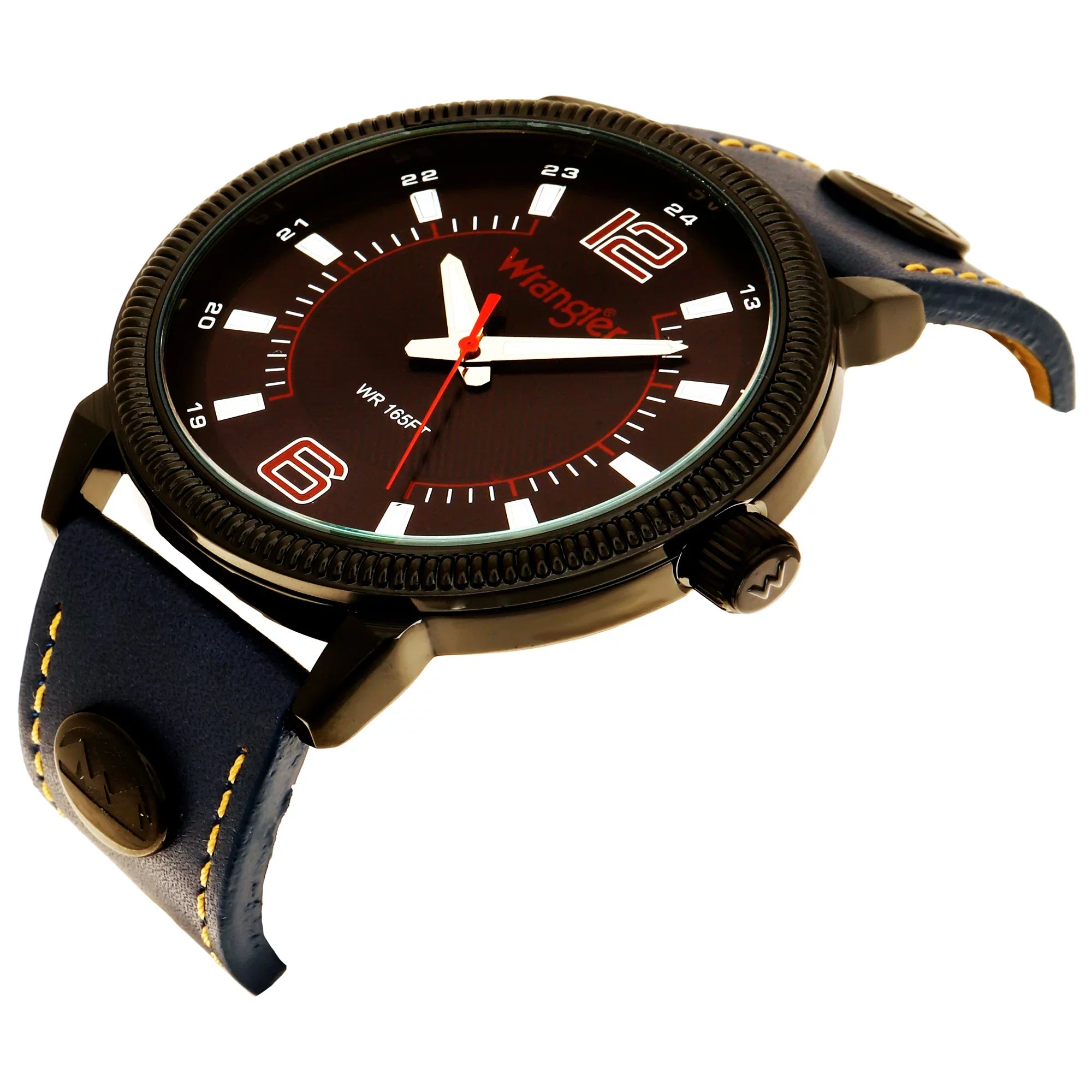 Wrangler 48.5mm Black Dial, Blue Strap Watch