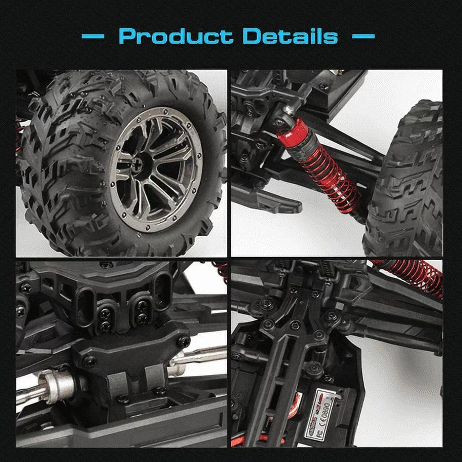 Hosim 1:16 Scale 36+ kmh High Speed  Trucks for Adults - 4WD Electric Off-Road Waterproof  Cars Radio Control Vehicle with 2 Batteries All Terrian  Monster Trucks for Boy