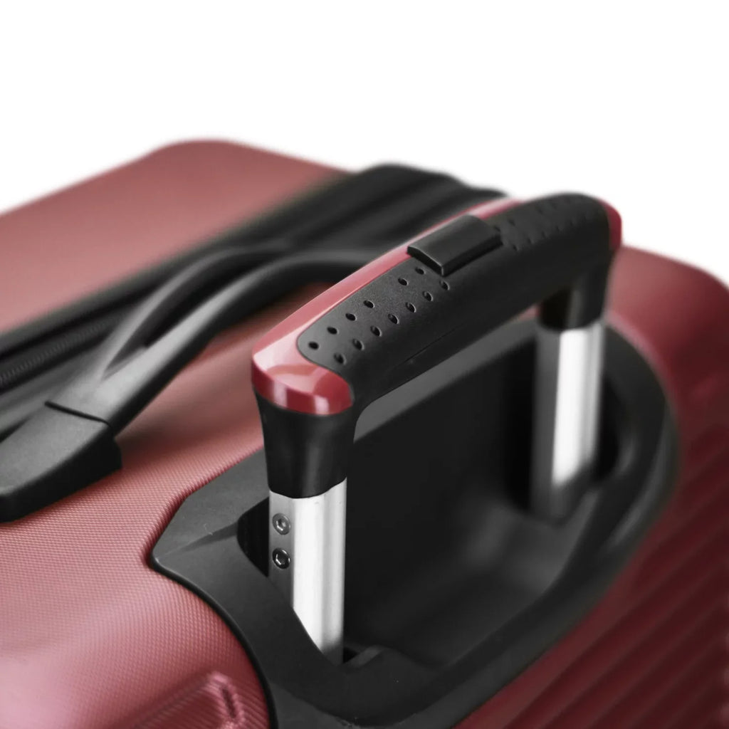 Travel Select TS09094R Savannah 3 Piece Hardside Spinner Luggage Set, Red