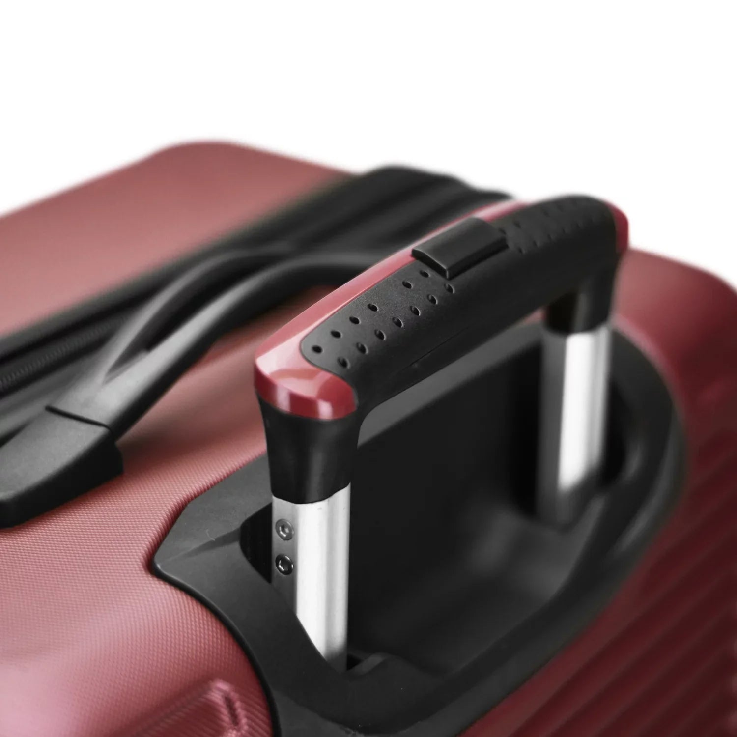 Travel Select TS09094R Savannah 3 Piece Hardside Spinner Luggage Set, Red