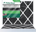 Filterbuy 16x20x1  8 Odor Eliminator Pleated   Furnace Air Filters with Activated Carbon (4-Pack)