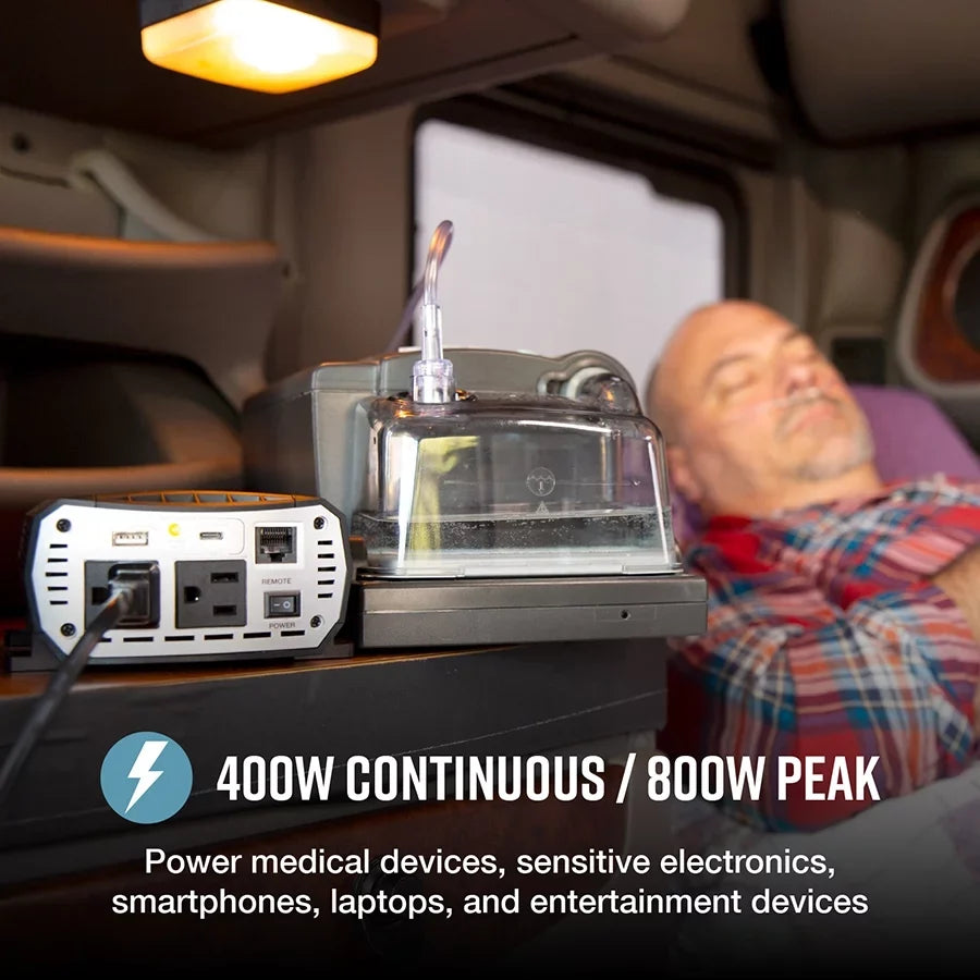 Cobra   400W -   400-Watt Power Inverter with Fast Charge