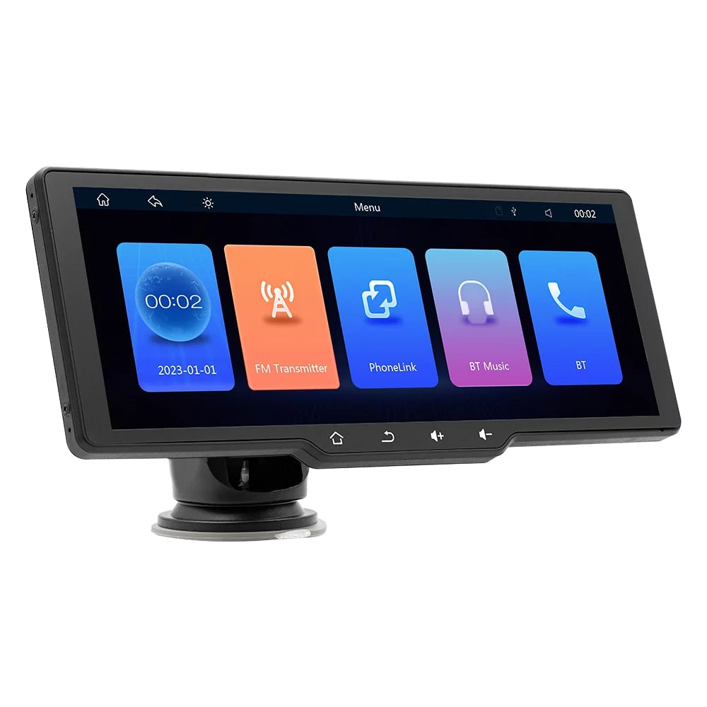 Shinysix Portable Wireless CarPlay Multi-language Car Video Recorder Car Camera Auto Camcorder 10.26in Car Rearview Camera Mobilephone  Control Car MultiMedia Player