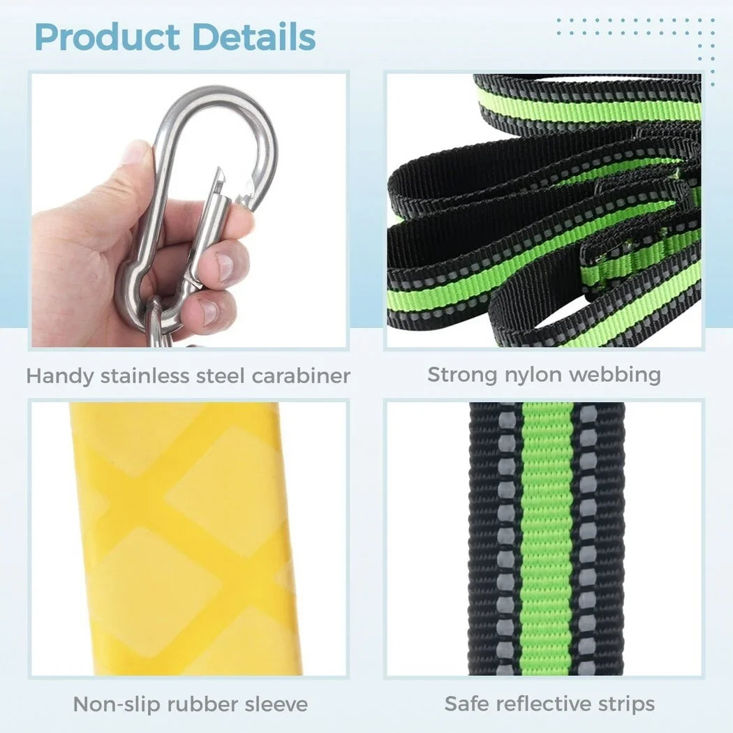 4-Step Boat Rope Ladder, Portable Rope Boarding Ladder, Foldable Outdoor Climbing Ladder, Heavy Duty Swim Ladder for Inflatable Boat, Sailboat, Kayak, Canoeing, Motorboat