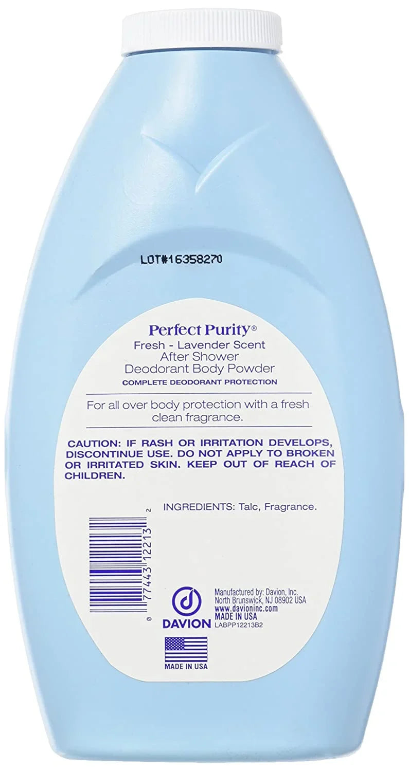Deodorant After Shower Body Powder  - Lavender Scent 13oz - 3 Pack