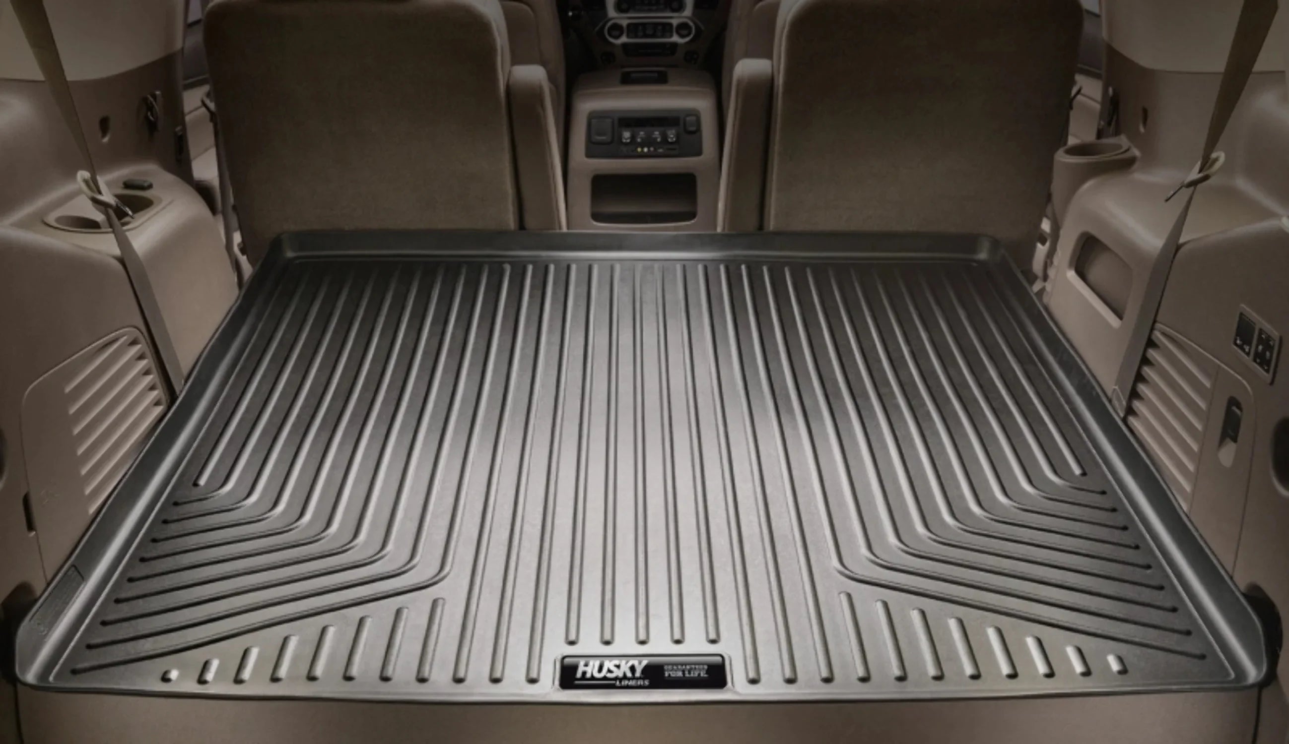 Husky by RealTruck Weatherbeater Series Cargo Liner Black Compatible with 07-12 Chevrolet Tahoe/07-12  Yukon; w/ or w/o 3rd row Seat