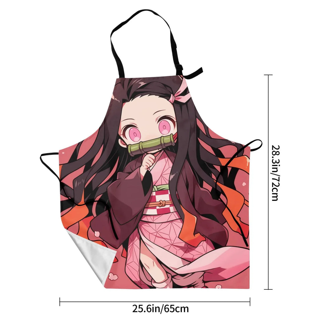 Demon Slayer Nezuko Kamado Waterproof Apron Home Decor For Kitchen/Cooking/Gardening/Painting//Baking/Chef/Craftsman