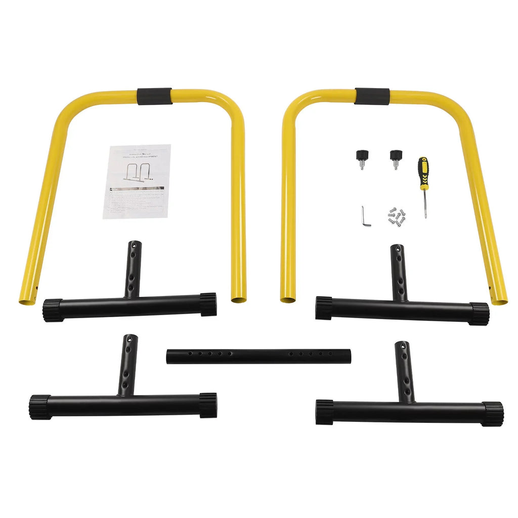 HiKaRiGuMi Portable Dip Bar Exercise Your Arms, Abdominal Muscles, Chest, Shoulders, and Back Through Pull-ups 20.08-26.77 Inches Spacing,High-strength Steel Pipes