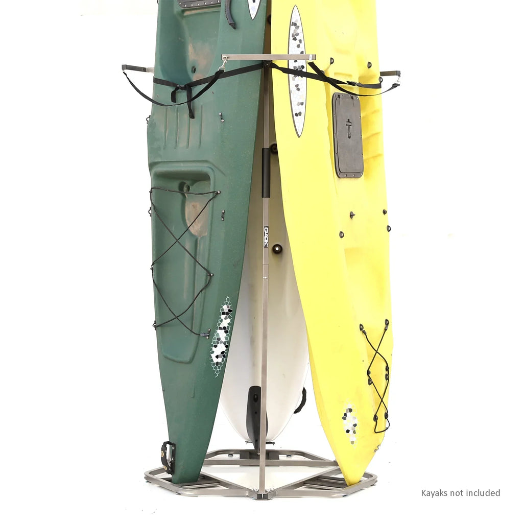 Glacik  27.5 in. Vertical Storage Rack for 3 Kayak &  Paddle Boards, Grey
