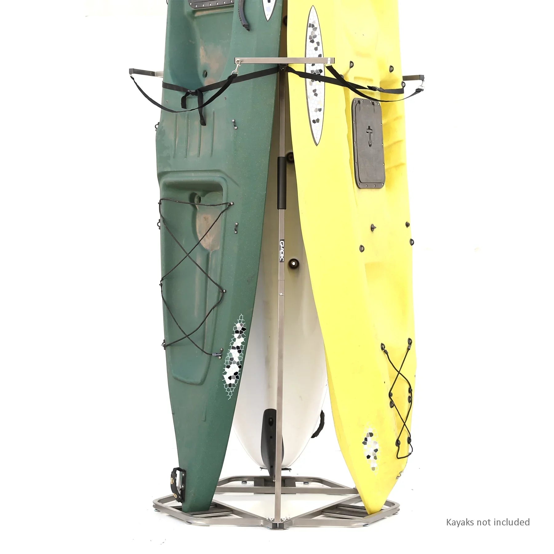 Glacik  27.5 in. Vertical Storage Rack for 3 Kayak &  Paddle Boards, Grey