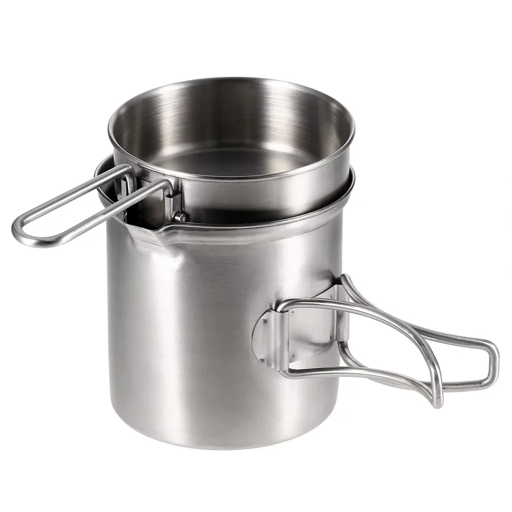 Lixada Camping Stove Combo Cooking Pot Set Wood Burning Backpacking Fishing Hiking Portable