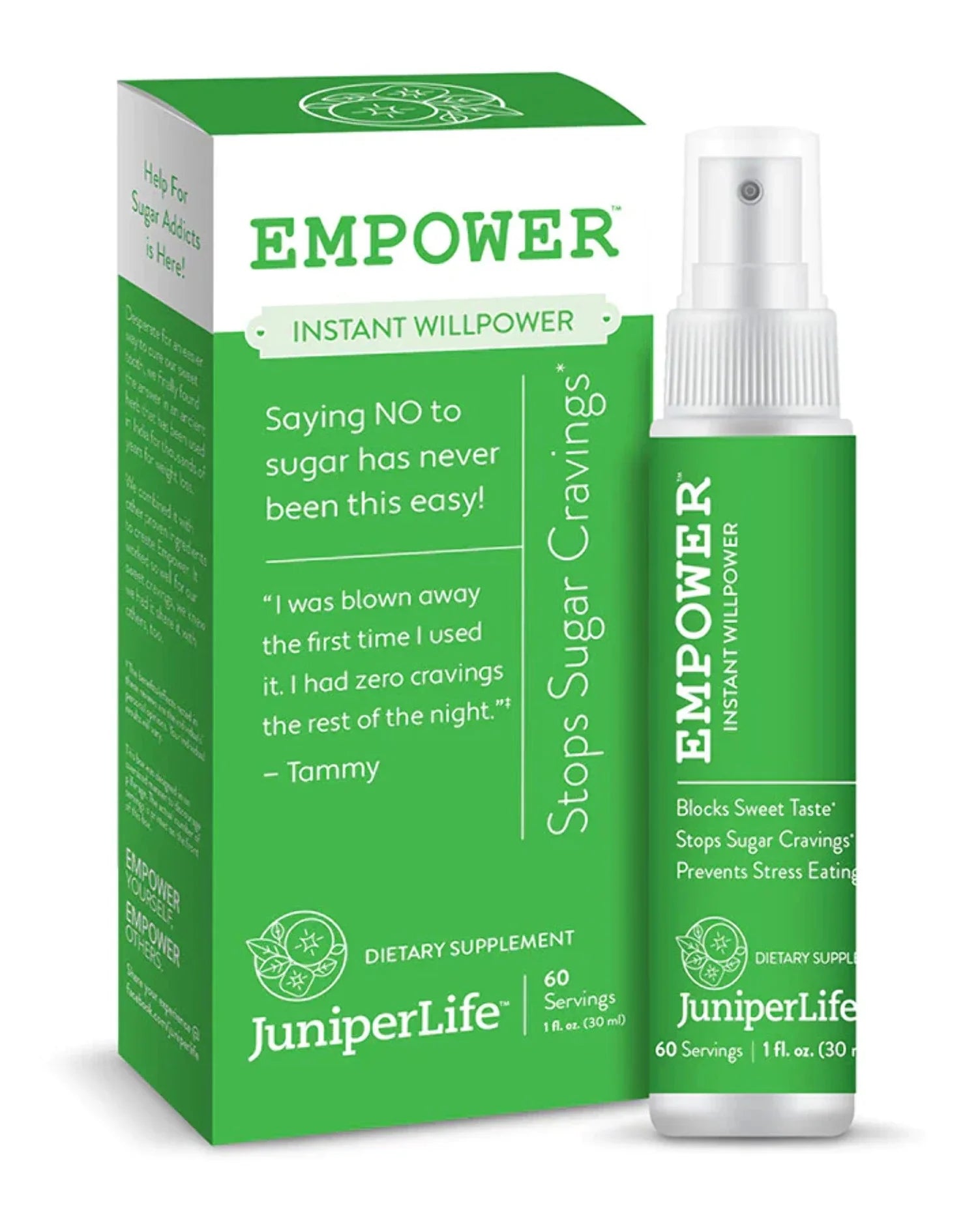 JuniperLife Empower - Instant Willpower™ Sugar Cravings Help for Healthy Food Choices